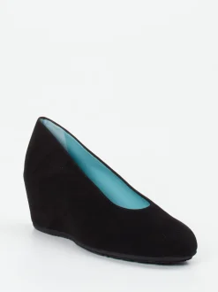 Thierry Rabotin – Keilpumps aus Veloursleder schwarz