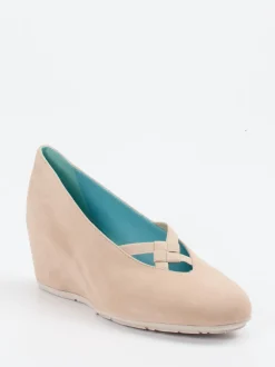 Thierry Rabotin – Keilpumps aus Veloursleder Beige