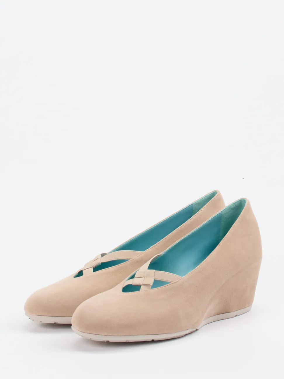 Thierry Rabotin – Keilpumps aus Veloursleder Beige