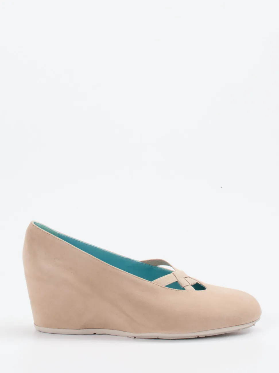 Thierry Rabotin – Keilpumps aus Veloursleder Beige