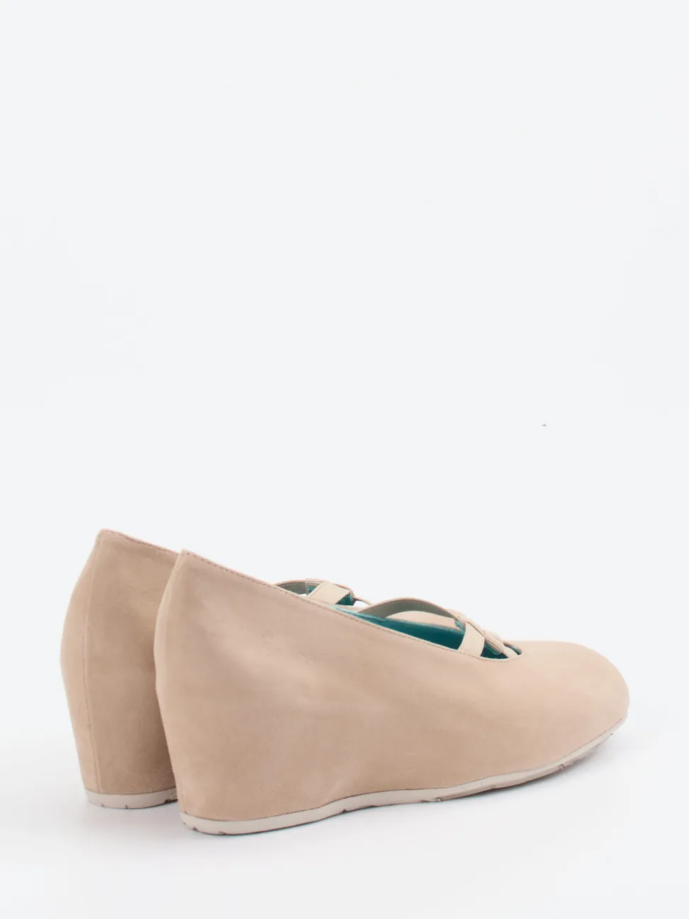 Thierry Rabotin – Keilpumps aus Veloursleder Beige