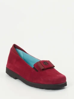 Thierry Rabotin – Loafer aus Veloursleder bordeauxrot