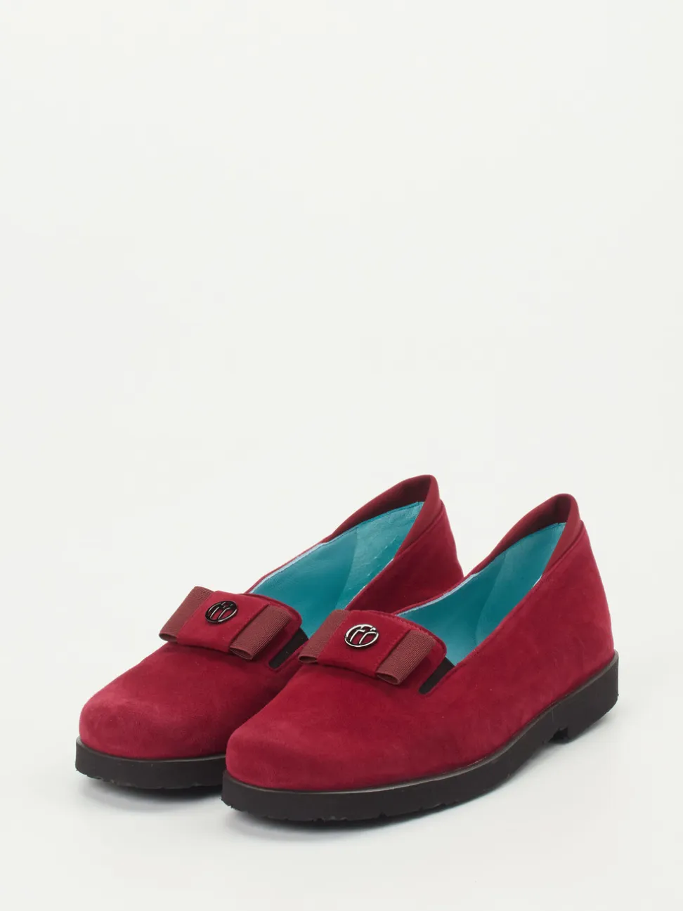 Thierry Rabotin – Loafer aus Veloursleder bordeauxrot