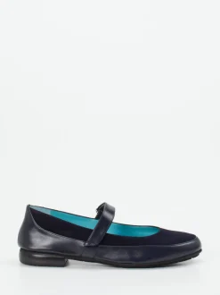 Thierry Rabotin – Mary Jane Ballerinas aus Lammleder Dunkelblau