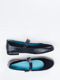 Thierry Rabotin – Mary Jane Ballerinas aus Lammleder Dunkelblau