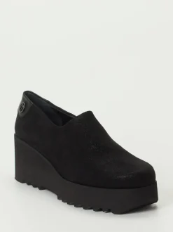 Thierry Rabotin – Plateau-Slipper aus Metallicleder Schwarz