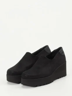 Thierry Rabotin – Plateau-Slipper aus Metallicleder Schwarz