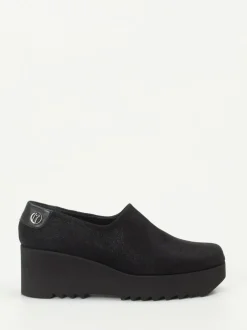 Thierry Rabotin – Plateau-Slipper aus Metallicleder Schwarz
