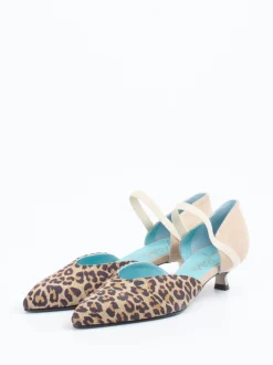 Thierry Rabotin – Spangenpumps aus Veloursleder Beige