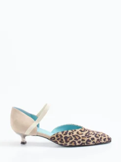 Thierry Rabotin – Spangenpumps aus Veloursleder Beige