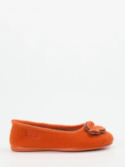 Thies – Ballerina-Hausschuh aus Wollfilz orange