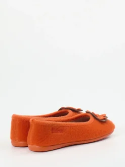Thies – Ballerina-Hausschuh aus Wollfilz orange