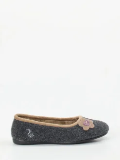 Thies – Ballerina-Hausschuh aus Filz in Anthrazit