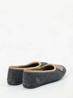 Thies – Ballerina-Hausschuh aus Filz in Anthrazit