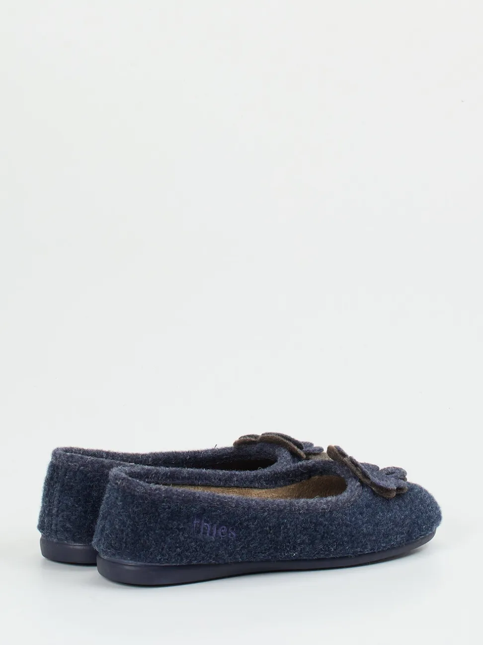 Thies – Ballerina-Hausschuh aus Wollfilz Dunkelblau