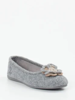 Thies – Ballerina-Hausschuh aus Filz in Grau