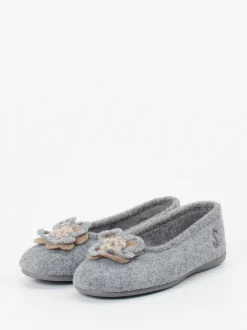 Thies – Ballerina-Hausschuh aus Filz in Grau