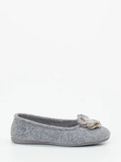 Thies – Ballerina-Hausschuh aus Filz in Grau