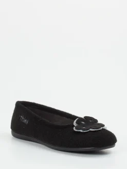 Thies – Ballerina-Hausschuh aus Wolle schwarz