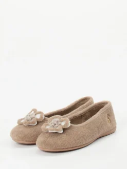 Thies – Ballerina-Hausschuh aus Filz beige