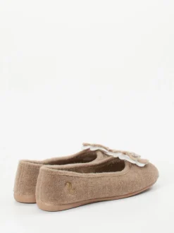 Thies – Ballerina-Hausschuh aus Filz beige