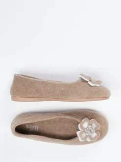 Thies – Ballerina-Hausschuh aus Filz beige