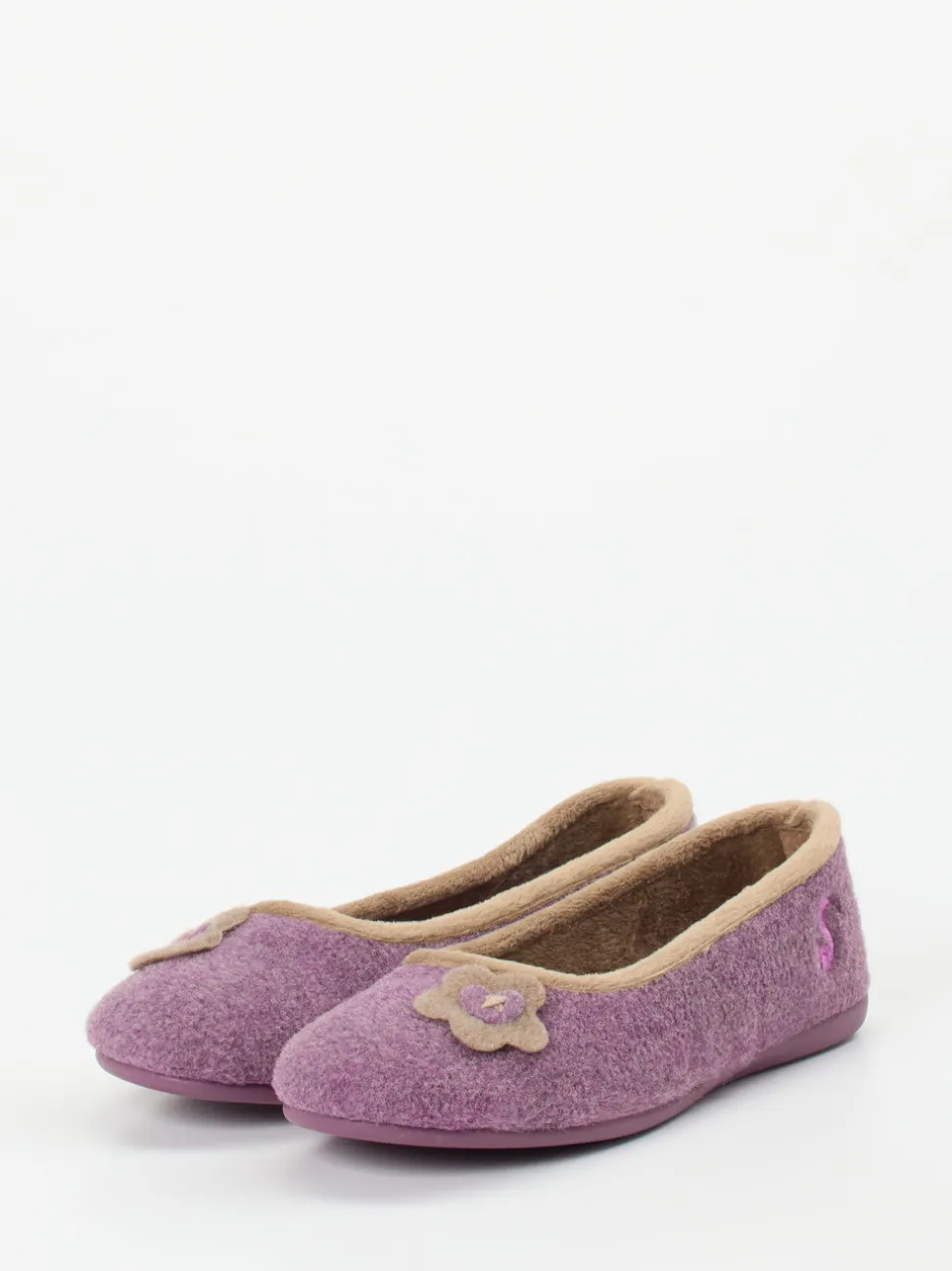 Thies – Ballerina-Hausschuh aus Filz fliederlila