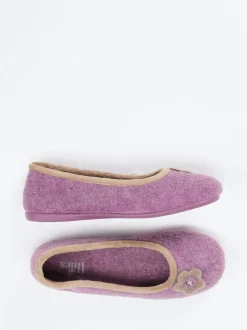 Thies – Ballerina-Hausschuh aus Filz fliederlila
