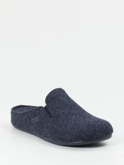 Thies – Filzpantoffeln aus weichem Filz dunkelblau