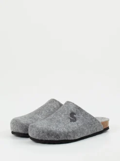 Thies – Filzpantoffeln aus Wollmix in Grau