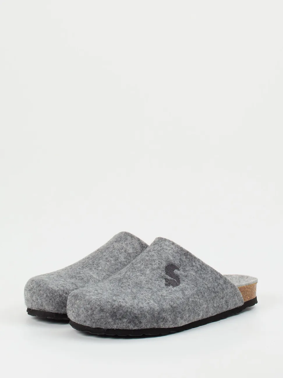 Thies – Filzpantoffeln aus Wollmix in Grau