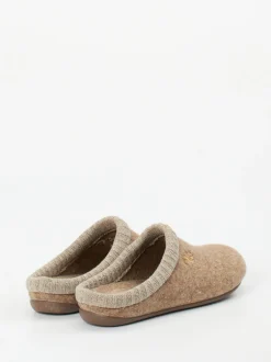 Thies – Filzpantoffeln aus Wollfilz in Beige