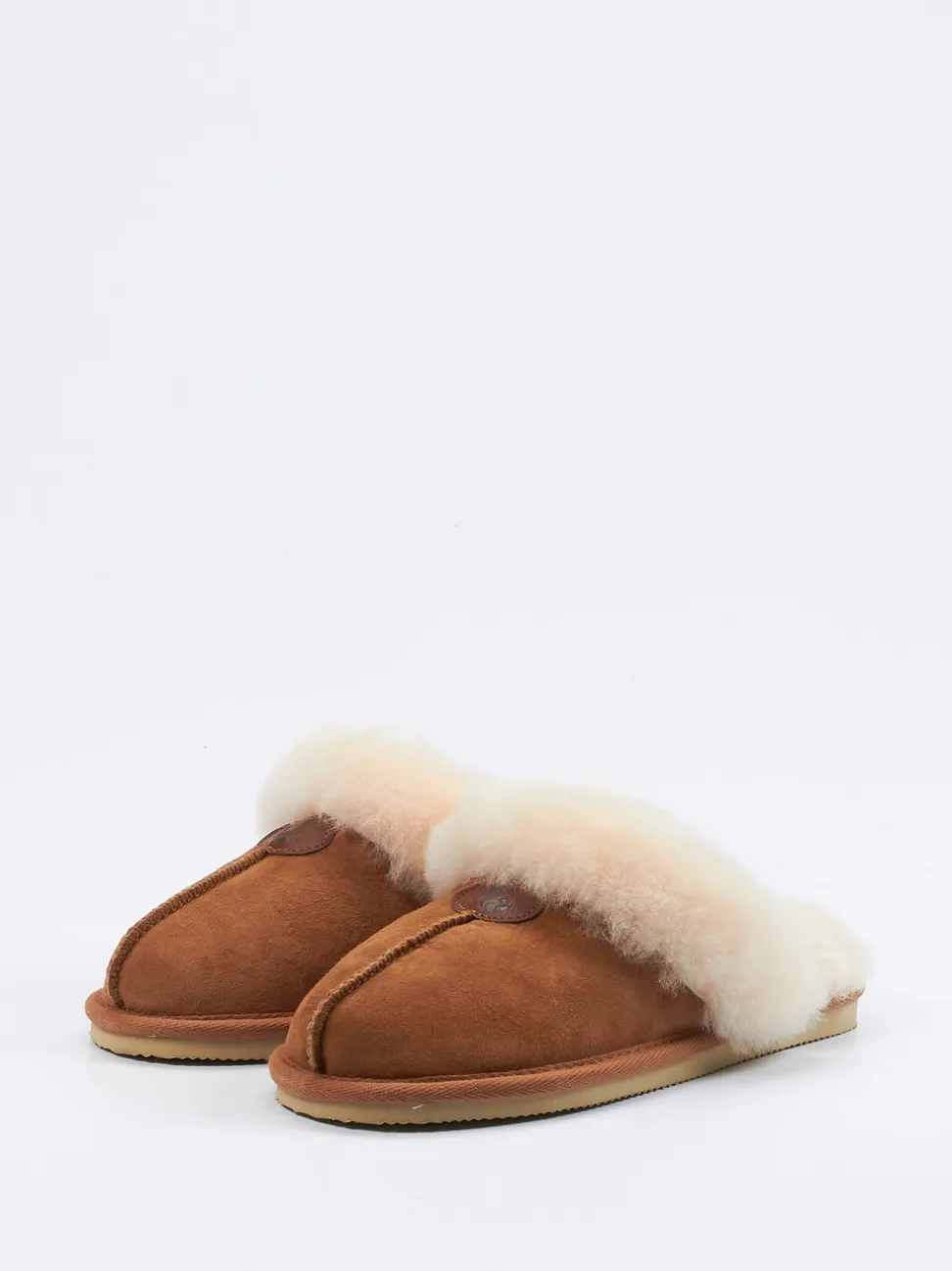 Thies – Hausschuh aus Veloursleder cognac