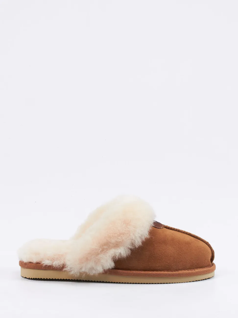 Thies – Hausschuh aus Veloursleder cognac