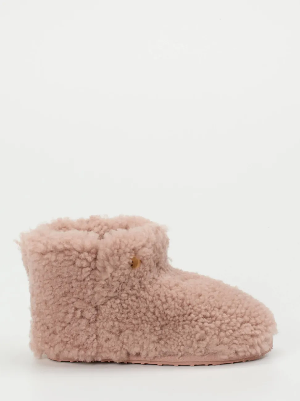 Thies – Hausschuh-Booties aus Fell in Altrosa
