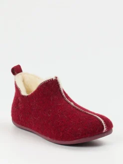 Thies – Hüttenschuhe aus Wollfilz Dunkelrot
