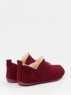 Thies – Hüttenschuhe aus Wollfilz Dunkelrot