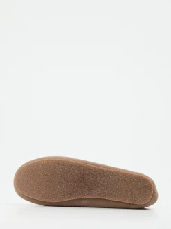 Thies – Mokassin-Hausschuh aus Veloursleder taupe