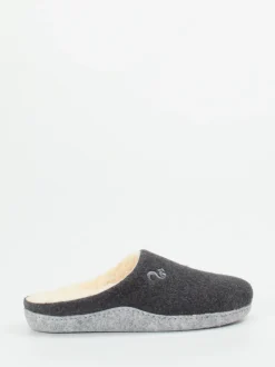 Thies – Pantoffeln aus Recycling-Filz in Grau