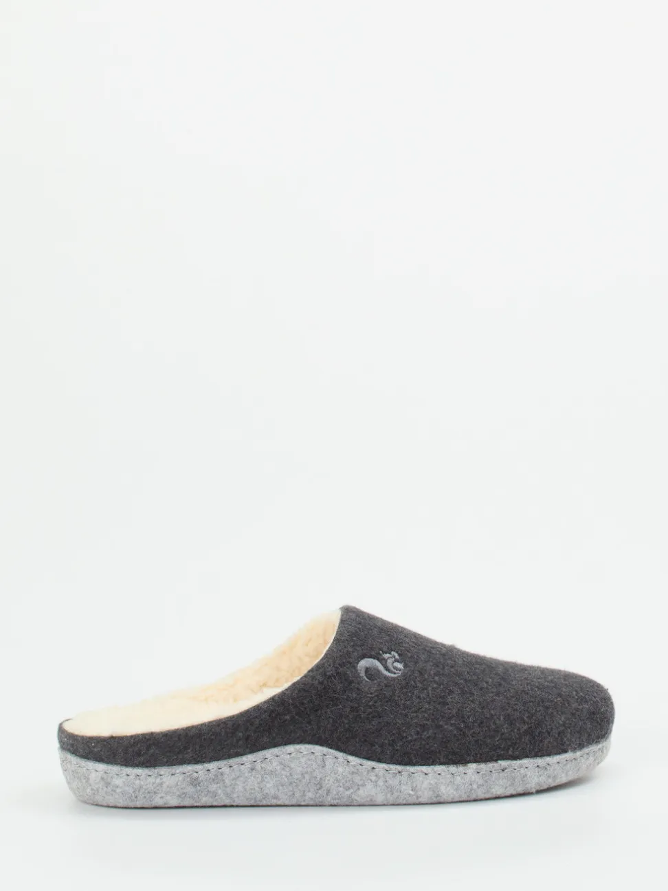 Thies – Pantoffeln aus Recycling-Filz in Grau