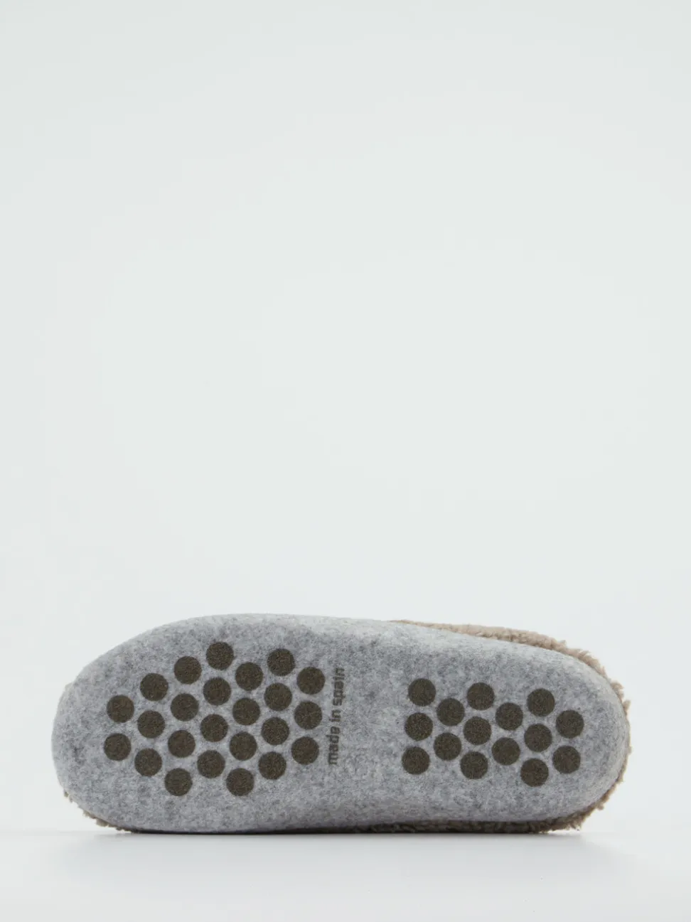 Thies – Pantoffeln aus Textil in Beigegrau