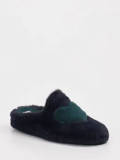 Thies – Pantoffeln aus Textil in Dunkelblau