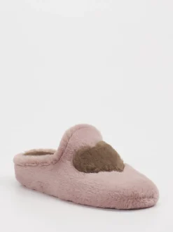 Thies – Pantoffeln aus Textil in Altrosa
