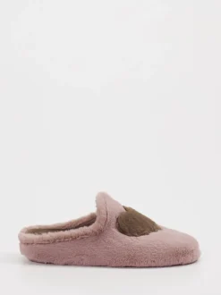 Thies – Pantoffeln aus Textil in Altrosa