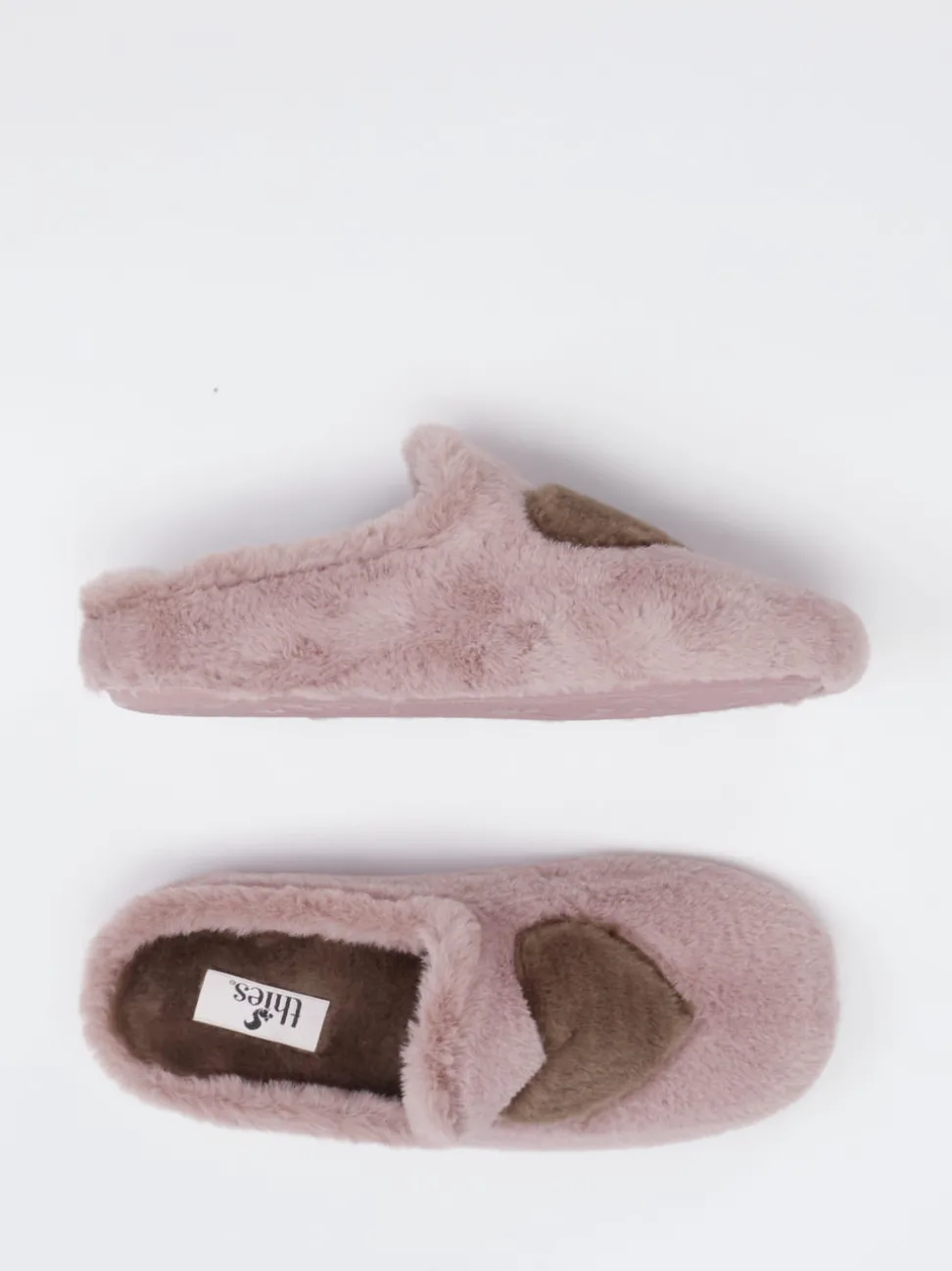 Thies – Pantoffeln aus Textil in Altrosa