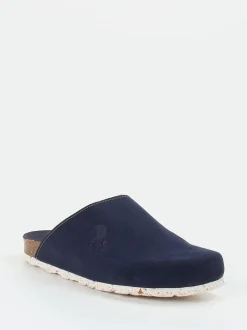 Thies – Pantoffeln aus Veloursleder Dunkelblau
