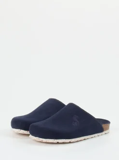 Thies – Pantoffeln aus Veloursleder Dunkelblau