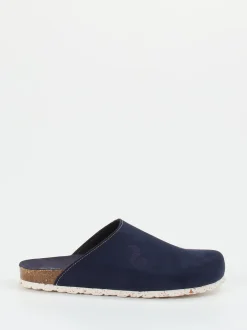 Thies – Pantoffeln aus Veloursleder Dunkelblau