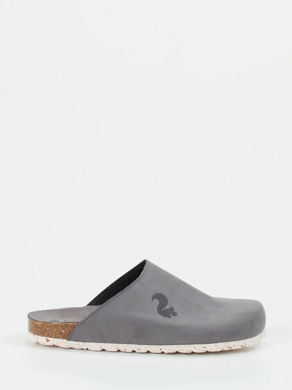 Thies – Pantolette aus Veloursleder in Grau
