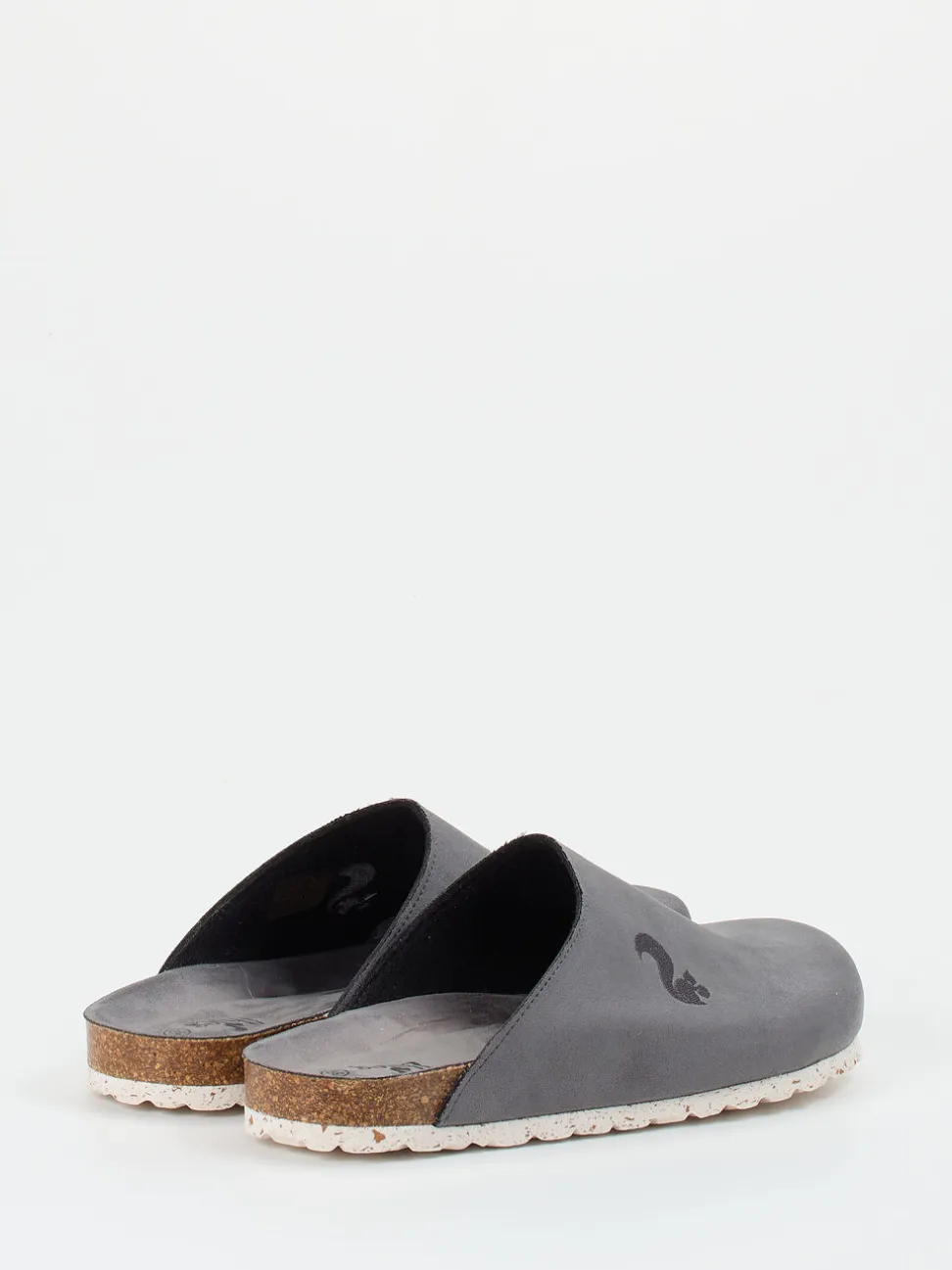 Thies – Pantolette aus Veloursleder in Grau